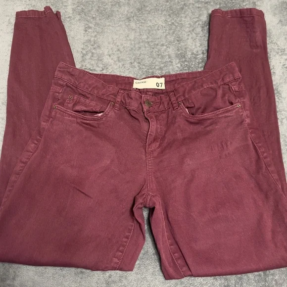 Garage Wine-Colored Skinny Jeans - Picture 3 of 11